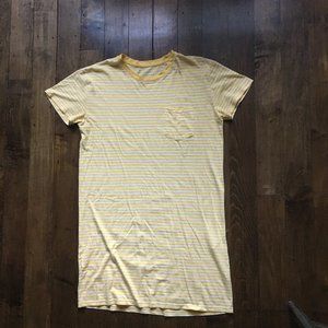 Yellow striped Everlane pocketT-Shirt Dress
